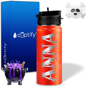 Personalized Bloody on Halloween 18oz Water Bottle