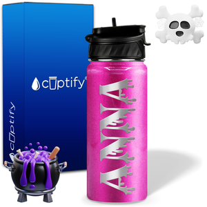 Personalized Bloody on Halloween 18oz Water Bottle