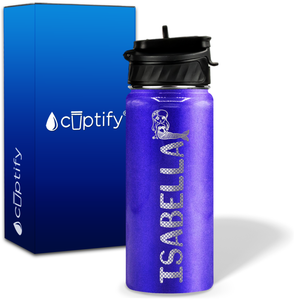 Personalized Mermaid with Name and Icon on 18oz Wide Mouth Kids Water Bottle