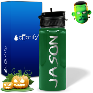 Personalized Scary Halloween Font on 18oz Wide Mouth