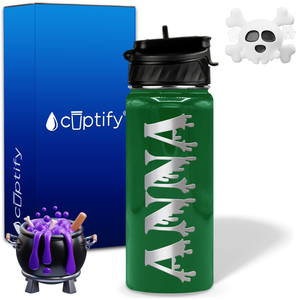 Personalized Bloody on Halloween 18oz Water Bottle