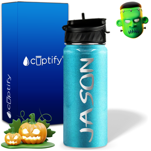 Personalized Scary Halloween Font on 18oz Wide Mouth