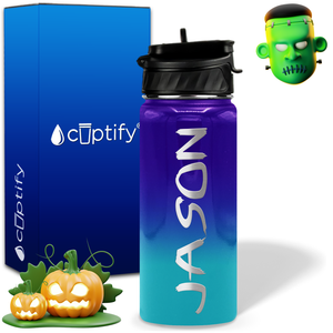 Personalized Scary Halloween Font on 18oz Wide Mouth