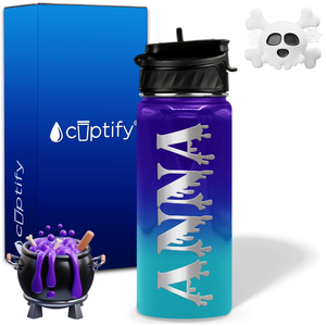 Personalized Bloody on Halloween 18oz Water Bottle