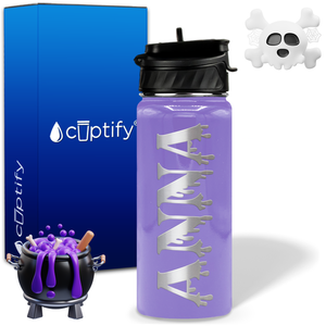Personalized Bloody on Halloween 18oz Water Bottle