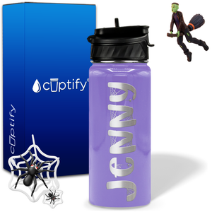 Personalized Spooky on 18oz Halloween Water Bottle