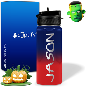 Personalized Scary Halloween Font on 18oz Wide Mouth