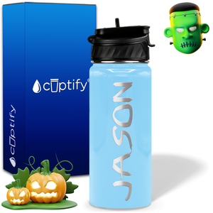 Personalized Scary Halloween Font on 18oz Wide Mouth