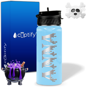 Personalized Bloody on Halloween 18oz Water Bottle