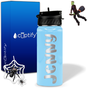 Personalized Spooky on 18oz Halloween Water Bottle