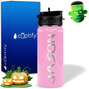 Personalized Scary Halloween Font on 18oz Wide Mouth