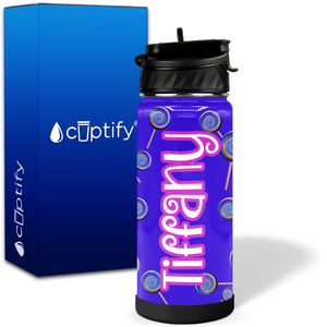 Personalized Lollipop Craze Sweeties 18oz Wide Mouth Kids Water Bottle