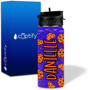 Cookies 18oz Personalized Kids Water Bottle