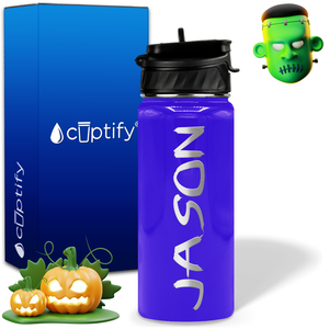 Personalized Scary Halloween Font on 18oz Wide Mouth