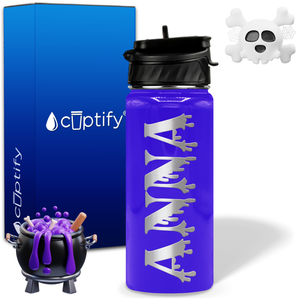 Personalized Bloody on Halloween 18oz Water Bottle