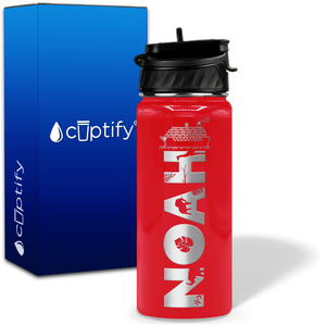 Personalized Ship with Name and Icon on 18oz Wide Mouth Kids Water Bottle