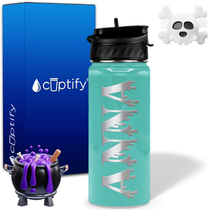 Personalized Bloody on Halloween 18oz Water Bottle
