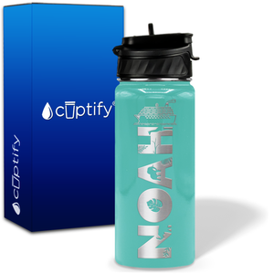 Personalized Ship with Name and Icon on 18oz Wide Mouth Kids Water Bottle