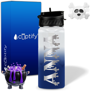 Personalized Bloody on Halloween 18oz Water Bottle
