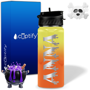 Personalized Bloody on Halloween 18oz Water Bottle