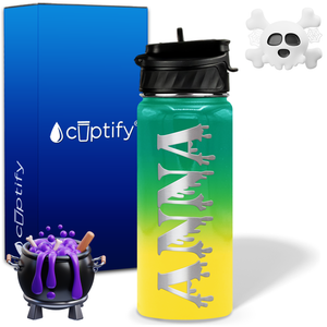 Personalized Bloody on Halloween 18oz Water Bottle