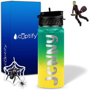 Personalized Spooky on 18oz Halloween Water Bottle