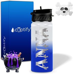Personalized Bloody on Halloween 18oz Water Bottle