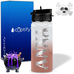 Personalized Bloody on Halloween 18oz Water Bottle