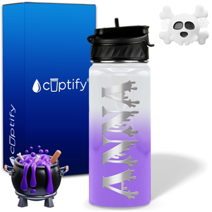 Personalized Bloody on Halloween 18oz Water Bottle