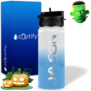 Personalized Scary Halloween Font on 18oz Wide Mouth