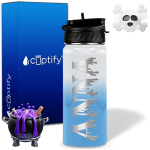 Personalized Bloody on Halloween 18oz Water Bottle