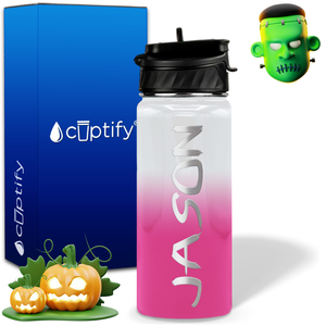 Personalized Scary Halloween Font on 18oz Wide Mouth