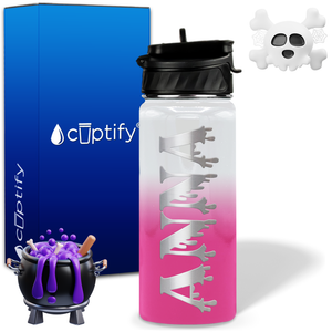 Personalized Bloody on Halloween 18oz Water Bottle