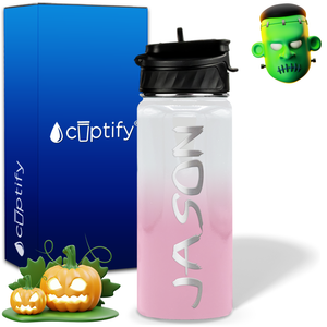 Personalized Scary Halloween Font on 18oz Wide Mouth