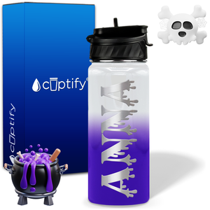 Personalized Bloody on Halloween 18oz Water Bottle