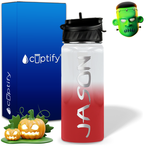 Personalized Scary Halloween Font on 18oz Wide Mouth