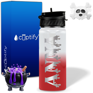 Personalized Bloody on Halloween 18oz Water Bottle