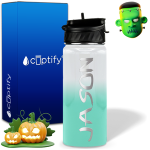 Personalized Scary Halloween Font on 18oz Wide Mouth