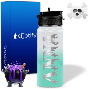 Personalized Bloody on Halloween 18oz Water Bottle