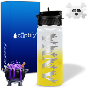 Personalized Bloody on Halloween 18oz Water Bottle