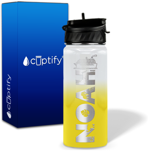 Personalized Ship with Name and Icon on 18oz Wide Mouth Kids Water Bottle