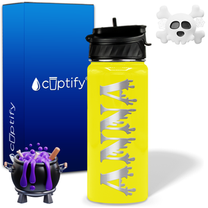 Personalized Bloody on Halloween 18oz Water Bottle