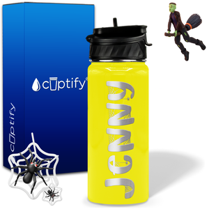 Personalized Spooky on 18oz Halloween Water Bottle