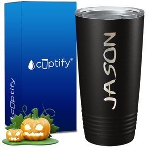 Personalized Scary Halloween Font on 20oz Tumbler