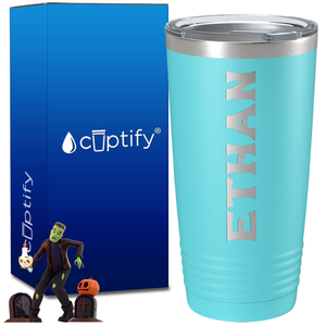 Personalized Grim Halloween Font on 20oz Tumbler