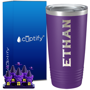 Personalized Grim Halloween Font on 20oz Tumbler