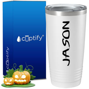 Personalized Scary Halloween Font on 20oz Tumbler