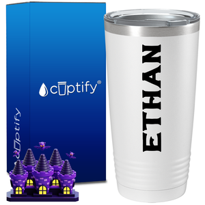 Personalized Grim Halloween Font on 20oz Tumbler