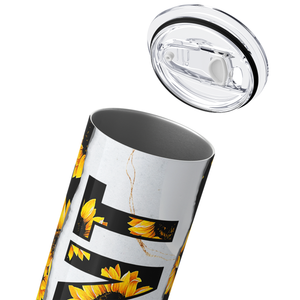 Aunt with Sunflowers 20oz Skinny Tumbler