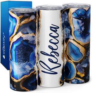 Personalized Indigo Gold Rush 20oz Skinny Tumbler